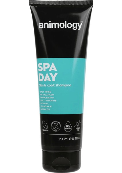 Spa Day Skin & Coat Cildi ve Kürkü Besleyici ve Tüy Yapısını Onarıcı Köpek Şampuanı 250 ml