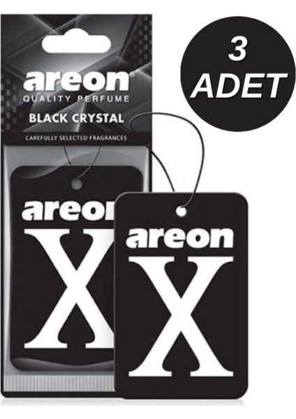 x Black Crystal (Siyah) Oto Araç Kokusu 3'lü