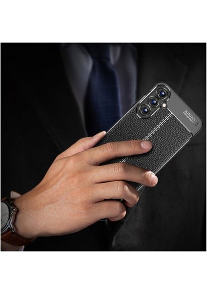 Samsung Galaxy M35 Kılıf Niss Deri Desen Silikon