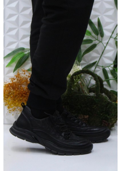 Guja 24K518 Siyah Rahat Esnek Orijinal Ürün Deri Erkek Ayakkabı