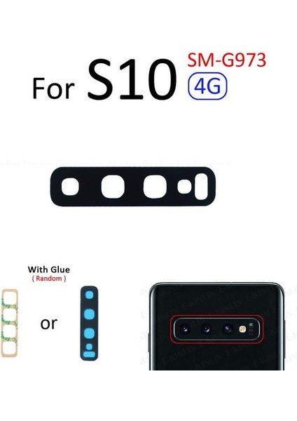 Samsung Galaxy S10 Arka Kamera Camı Lens Yapışkanlı