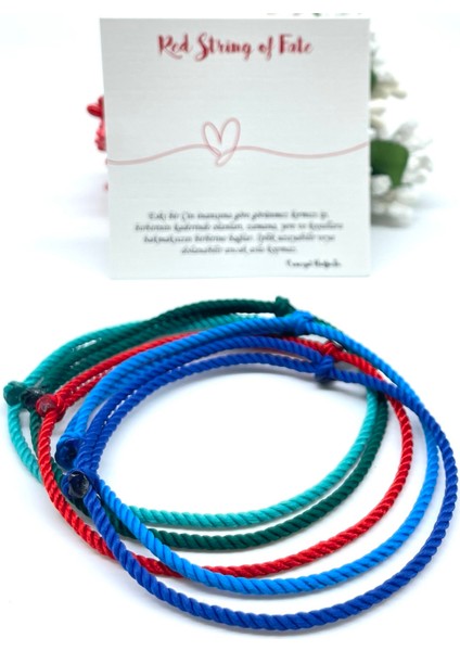 5'li Minimal Burgulu Kadın Erkek Ip Bileklik Seti