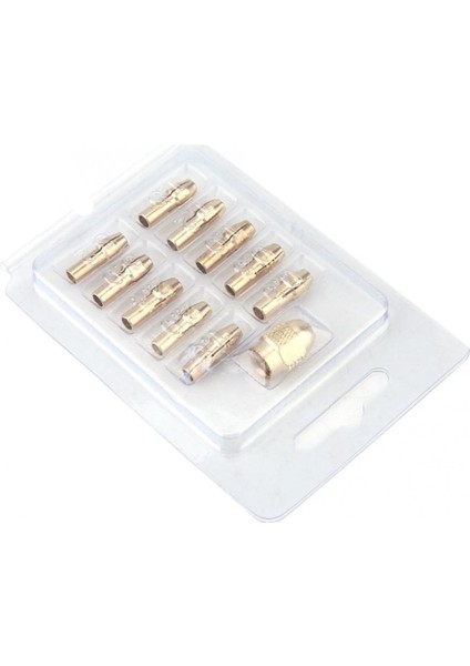 Mandren 10 Adet Dremel Gravür Hobi Motoru Matkap Ucu Şaft Mil + Kafa 0.5 - 3.2mm