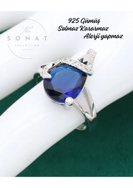 Sonat Collection Özel Tasarım 925 K Gümüş Kolye, Küpe, Yüzük Seti