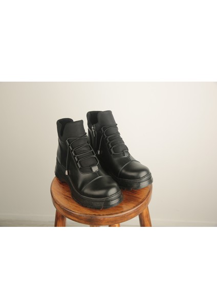 Ortopedik Tabanlı Fermuarlı Siyah Kadın Su Geçirmez Kaymaz Hafif Kullanımı Rahat Kışlık Bot fiyatları