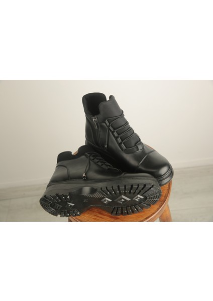 Ortopedik Tabanlı Fermuarlı Siyah Kadın Su Geçirmez Kaymaz Hafif Kullanımı Rahat Kışlık Bot fırsatları