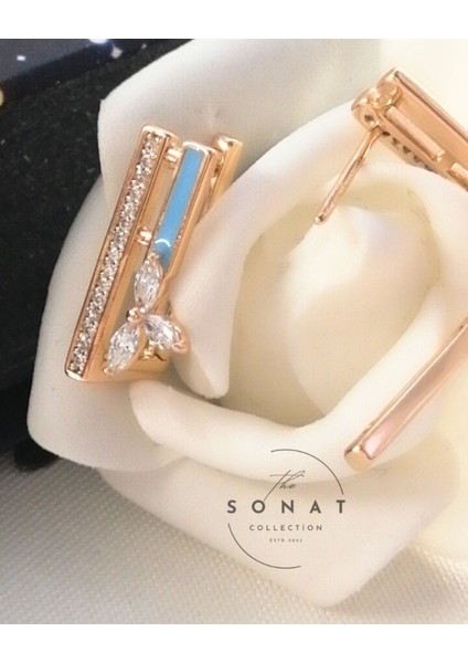 Xuping Vip Seri Rose Gold Renk Zirkon Taşlı Çelik Küpe fırsatları