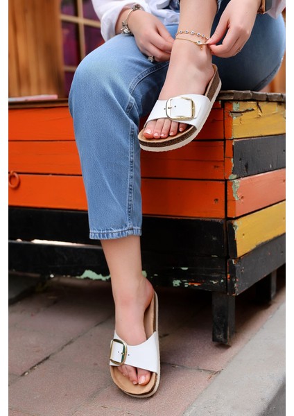 Atina Hakiki Deri Mantar Taban Kadın Terlik fiyatları