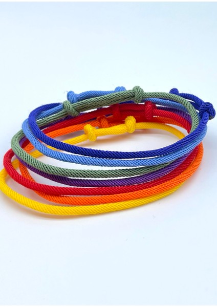 7'li Minimal Kadın Erkek Çakra Bilekliği Seti