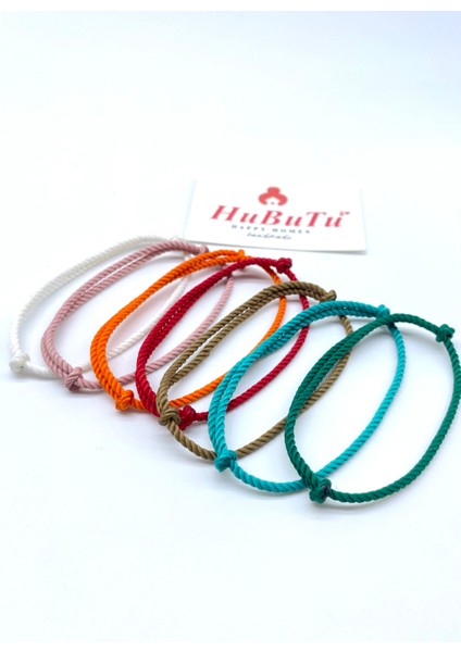 7'li Minimal Kadın Erkek Burgulu Ip Bileklik Seti modelleri