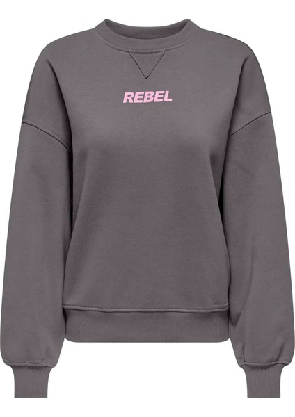 Onlsofıa L/s Word O-Neck Swt Kadın Sweatshirt 15329876