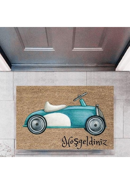 Kapı Önü Paspası Dekoratif Dijital Baskı Arabalar P-2675