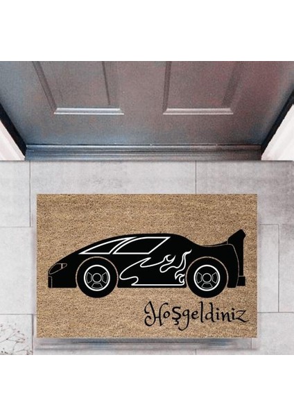 Kapı Önü Paspası Dekoratif Dijital Baskı Arabalar P-2690