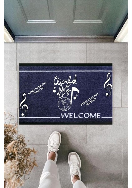 Dijital Baskı Kişiye Özel Iç Kapı Dekorasyon Paspas PS11267