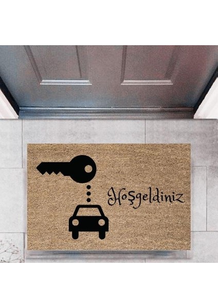 Kapı Önü Paspası Dekoratif Dijital Baskı Arabalar P-2686