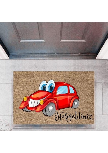 Kapı Önü Paspası Dekoratif Dijital Baskı Arabalar P-2707