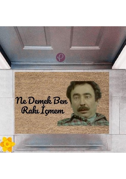 Kapı Önü Paspası Dekoratif Dijital Baskı Ne Demek P-2381