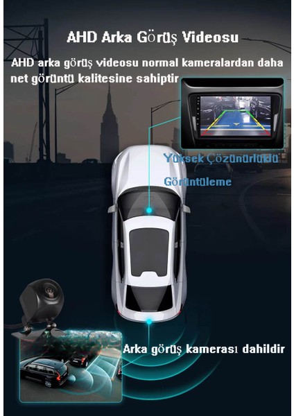 Ford TRANSIT(2019-2024 Yıl) Android Sürüm 13 Multimedya Kablosuz Carplay Navigasyon 10 Inç Ekran 4G Ram + 32GB Hafıza Çerçeveli ve arka görüş kameralı
