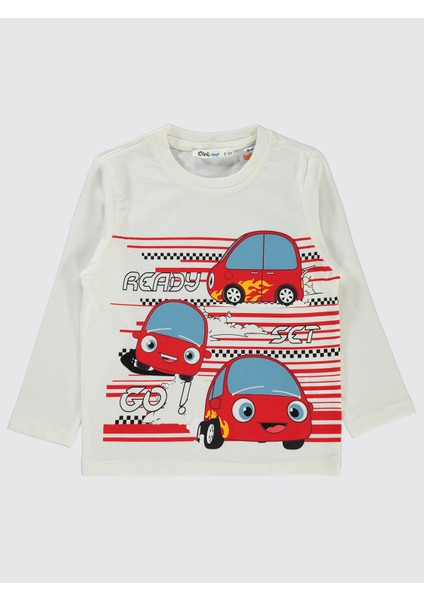 Erkek Çocuk Sweatshirt 2-5 Yaş Beyaz