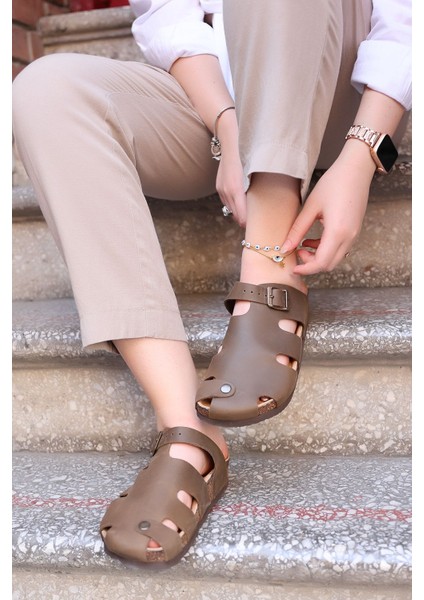 Bari Deri Ortopedik Mantar Taban Unısex Terlik fiyatları