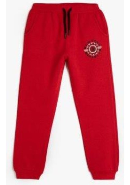 Lastikli Paça Kırmızı Erkek Eşofman Altı 5WKB40016TK fırsatları