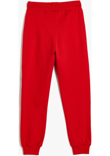 Lastikli Paça Kırmızı Erkek Eşofman Altı 5WKB40016TK fiyatları