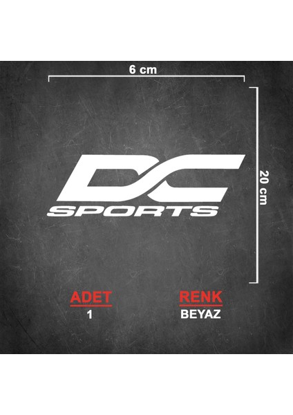 Dc Sports Sticker - Oto Sticker - Araba Sticker - Araç Sticker fiyatları