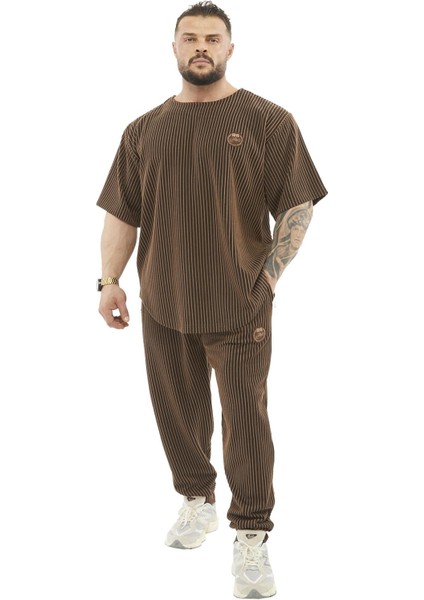 Oversize Çizgili Kalın Rag Top T-Shirt Bgsm 3355 modelleri