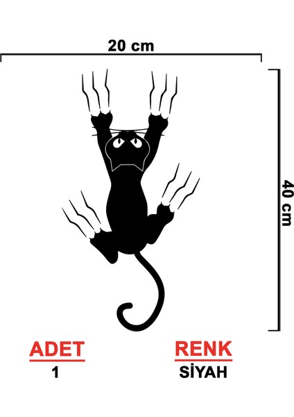 Düşen Kedi Sticker - Araba Sticker - Araç Sticker - Oto Sticker