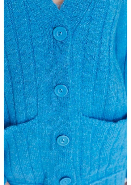 Kadın Moda Şık Geniş Paça Regular Boy Uzun Kollu Geniş Kalıp Yumuşak Dokulu Triko Alt-Üst Takım