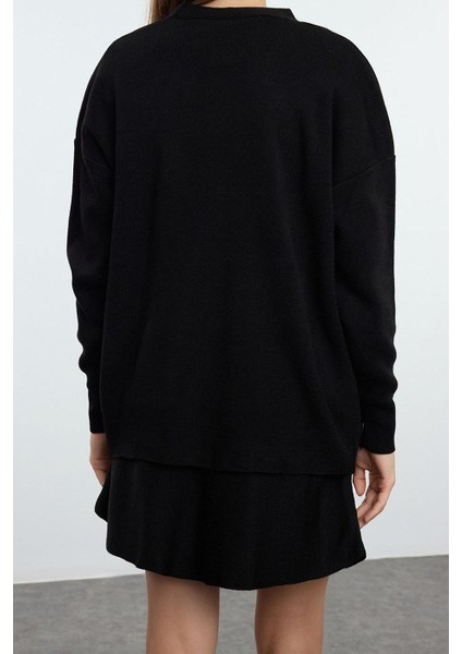 Kadın Moda Şık Regular Boy Uzun Kollu Etek-Bluz-Hırka Üçlü Triko Alt-Üst Takım indirimleri