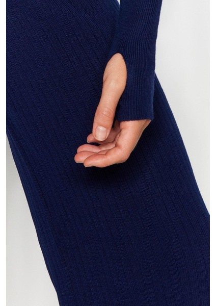 Kadın Moda Şık Regular Boy Uzun Kollu Basic Parmak Detaylı Triko Alt-Üst Takım fırsatları