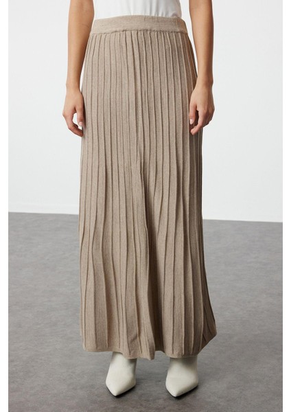 Kadın Moda Şık Regular Uzun Boy Uzun Kollu Düğmeli Hırka-Etek Triko Alt-Üst Takım indirimleri