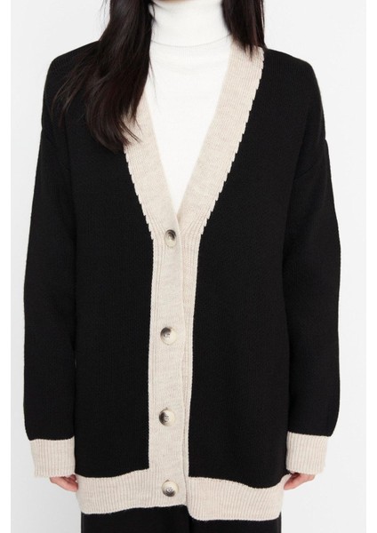 Tarz Kadın Modern Moda Yüksek Bel Geniş Paça V Yaka Şerit Detaylı Hırka-Pantolon Triko Takım modelleri