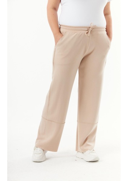 Büyük Beden Modal Eşofman Altı Vizon modelleri