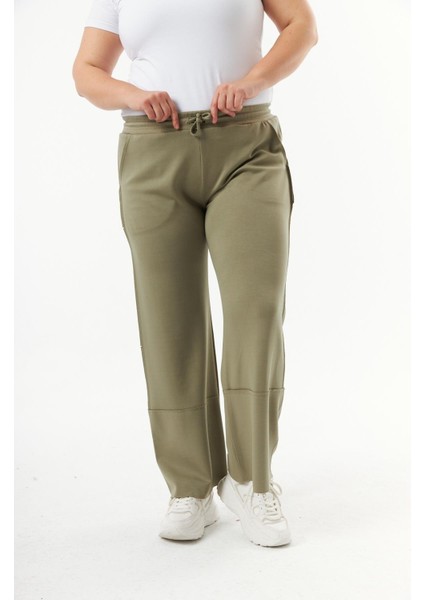 Büyük Beden Modal Eşofman Altı Yeşil modelleri