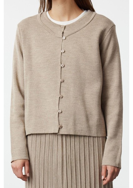 Tarz Kadın Modern Moda Normal Bel Boru Paça Bisiklet Yaka Düğmeli Hırka-Etek Triko Alt-Üst Takım fırsatları