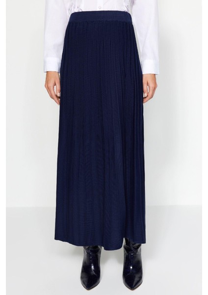 Tarz Kadın Modern Moda Normal Bel Boru Paça Bisiklet Yaka Düğmeli Hırka-Etek Triko Alt-Üst Takım fırsatları