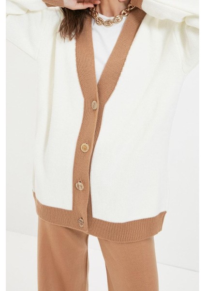 Tarz Kadın Modern Moda Yüksek Bel Geniş Paça V Yaka Şerit Detaylı Hırka-Pantolon Triko Takım fiyatları