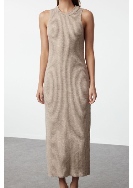 Tarz Kadın Modern Moda Normal Bel Boru Paça V Yaka Fitilli Yumuşak Dokulu Triko Elbise Hırka Takım fırsatları