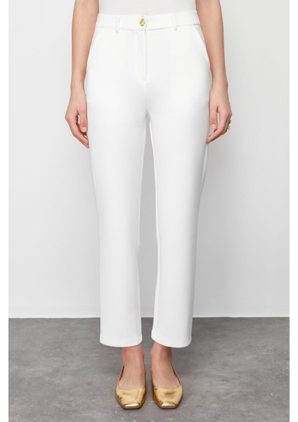 Tarz Kadın Normal Bel Boru Paça Gömlek Yaka Gold Düğme Detaylı Dalgıç Scuba Örme Alt-Üst Takım modelleri