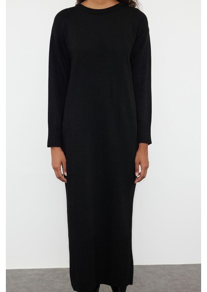 Tarz Kadın Modern Moda Normal Bel Boru Paça Dik Yaka Triko Hırka Elbise Alt-Üst Takım modelleri