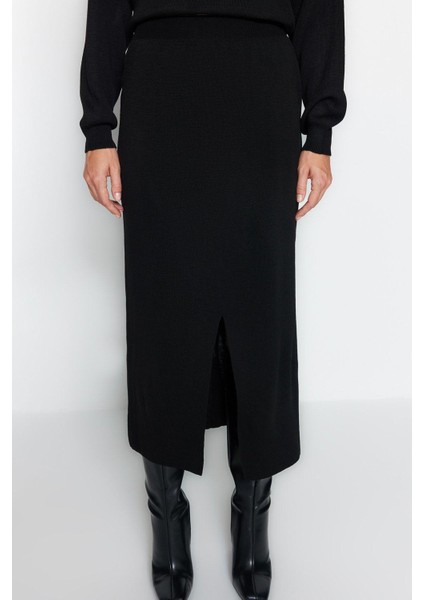 Tarz Kadın Modern Moda Normal Bel Boru Paça Balıkçı Yaka Balıkçı Yaka Triko Etekli Alt-Üst Takım modelleri