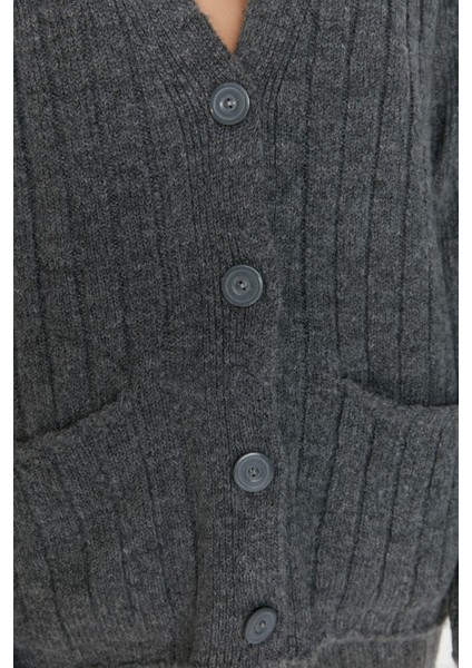 Tarz Kadın Modern Moda Normal Bel Geniş Paça V Yaka Geniş Kalıp Yumuşak Dokulu Triko Alt-Üst Takım fırsatları