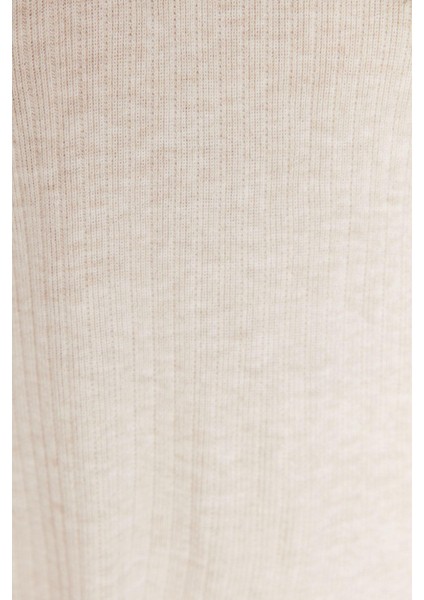 Tarz Kadın Modern Moda Normal Bel Boru Paça Bisiklet Yaka Basic Bisiklet Yaka Triko Alt-Üst Takım modelleri