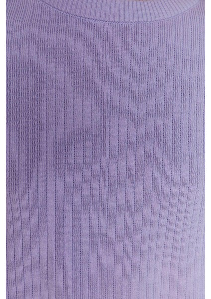 Tarz Kadın Modern Moda Normal Bel Boru Paça Bisiklet Yaka Basic Bisiklet Yaka Triko Alt-Üst Takım fırsatları