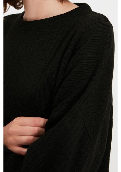 Tarz Kadın Modern Moda Normal Bel Boru Paça Bisiklet Yaka Basic Bisiklet Yaka Triko Alt-Üst Takım