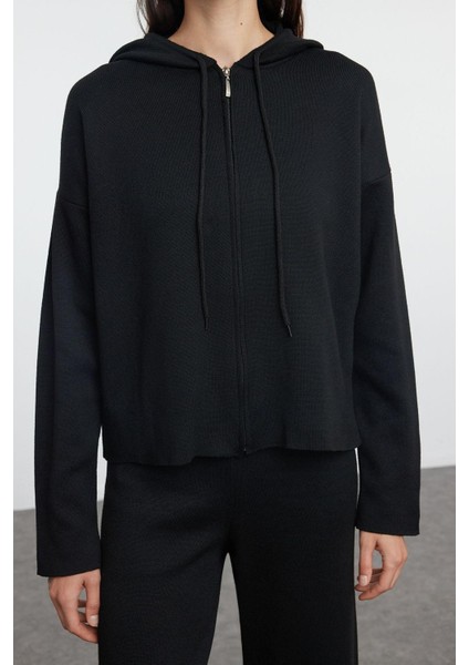 Tarz Kadın Modern Moda Normal Bel Boru Paça Kapüşonlu Kapüşonlu Triko Alt-Üst Takım