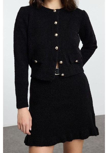 Tarz Kadın Modern Moda Normal Bel Boru Paça Bisiklet Yaka Buklet Kemerli Triko Alt-Üst Takım fiyatları