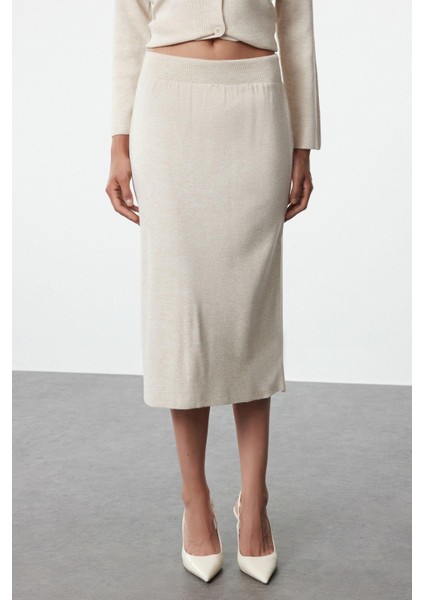 Tarz Kadın Modern Moda Normal Bel Boru Paça V Yaka Kahverengi Triko Alt-Üst Takım fırsatları